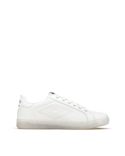 Laser lace-up sneakers - White